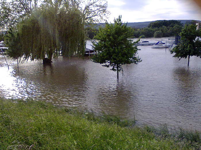 Hochwasser bei Heidesheim
